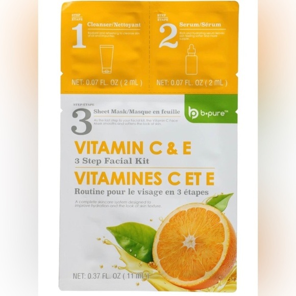 3pack nourishing & hydrating rosy glow 3 step vitamins C &‎ E facial kits new - Picture 1 of 2